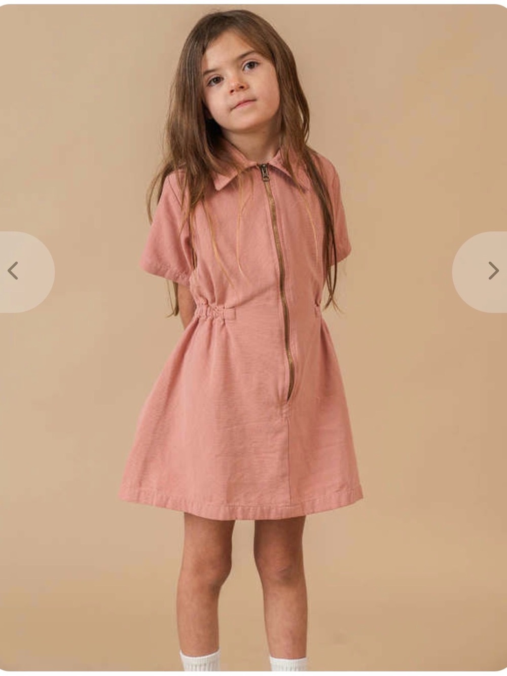Noble Kids Organic Zip-Front Utility Dress